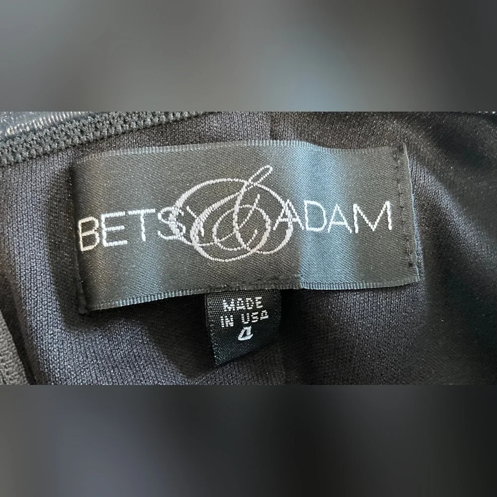 Betsy & Adam Strapless Silver Dress - Picture 2 of 3